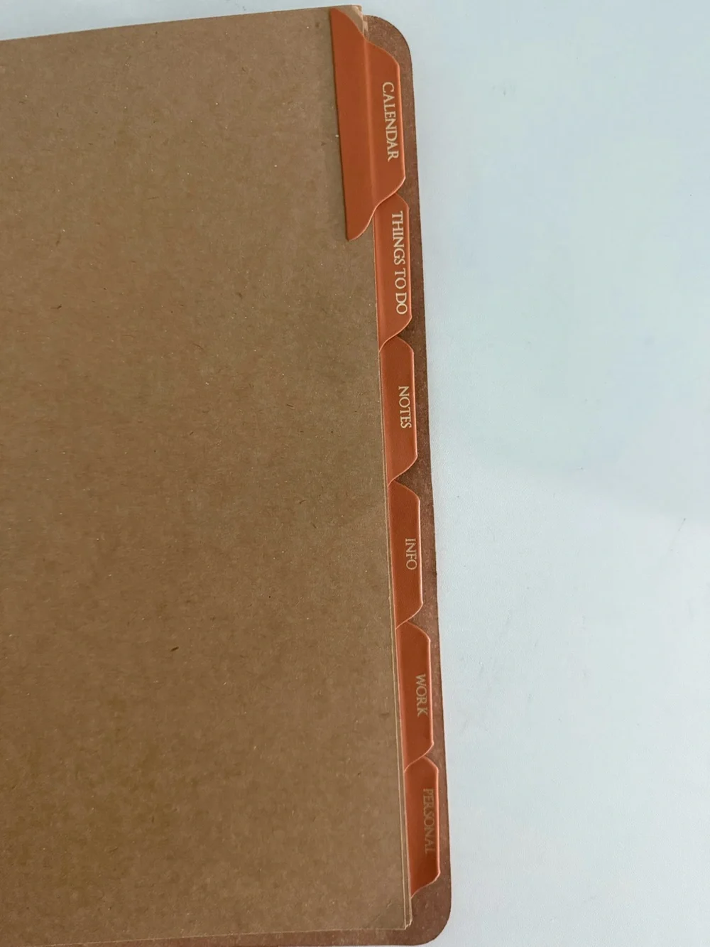 Leather planner and dividers